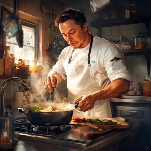 Elon Musk,cooking, GTA style