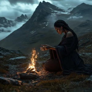 A cinematic twilight scene featuring Dahlia Valentina (DahliaVal...