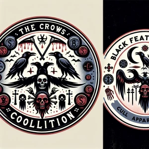 Design a circular corporate logo blending vintage and modern aes...