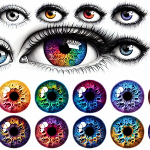 Rainbow colored eyes