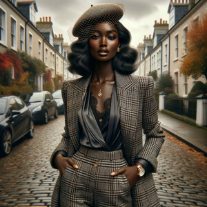 Create a digitally rendered image that depicts an African Americ...