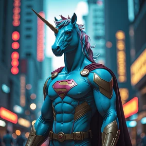 Imagine a superhero, super bad ass named unicorn Man.