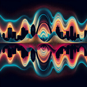 Psychedelic uptown St Louis Missouri City with all psychedelic c...