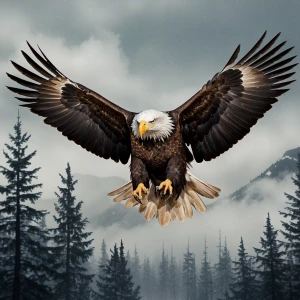 Create an image of a skeletal eagle with wind elements, named Ze...