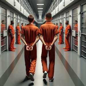 A realistic 3D image of  male 2 Caucasians about between 14 and...