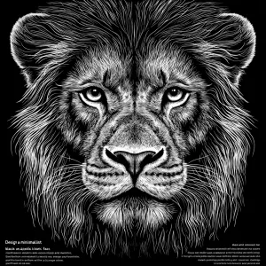 "Design a minimalist black and white vector illustration of a ma...