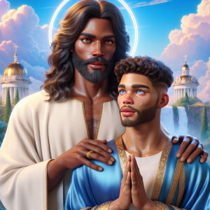 Create a 3D realistic artwork featuring the phrase 'Jesus Saves'...