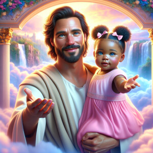Create a 3D realistic artwork featuring the phrase 'Jesus Saves'...