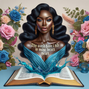 Create an image of an ultra-light-skinned African-American woman...