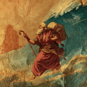 Moses parting the Red Sea