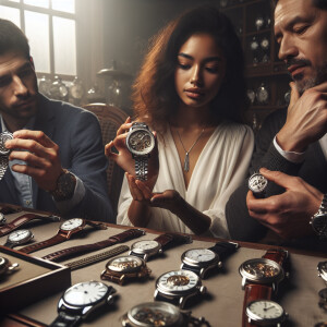 Create an image of Rolex watch enthusiasts