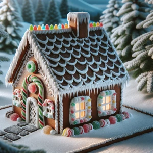 gingerbread house ready for christmas