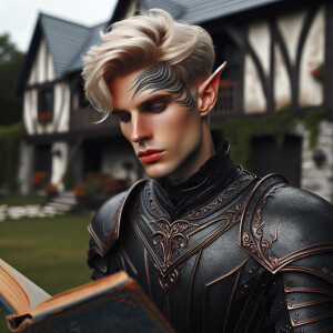 Caranthir-Ar-Fieniel from the Witcher. Black eldritch armor. Pal...