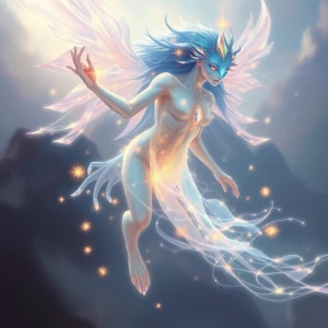Create a digital painting of an ethereal entity known as the Dim...