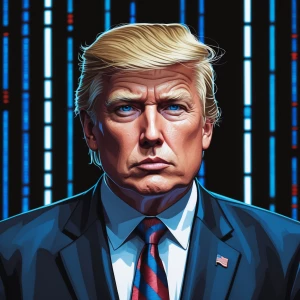 Trump in Matrix style