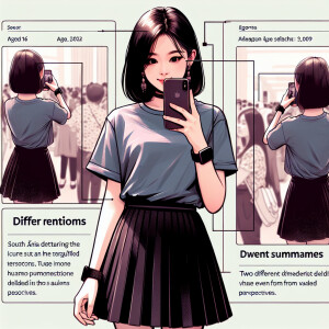 An Indian 16 years beautiful old girl, hiding her face, taking s...