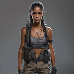 Introduce the character in an intense action sequence, highlight...