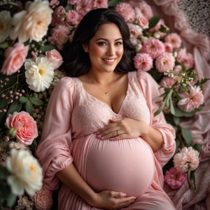 Beautiful Photography, look to the camera, a pregnant woman in s...