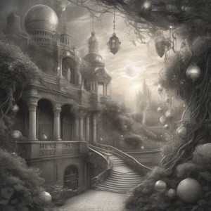 Create a surreal digital artwork for 'Welcome to Wall of Wonders...