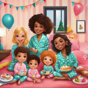 Pyjama Party AI portrait