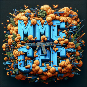 voluminous text in the style of pubg "mgmdch