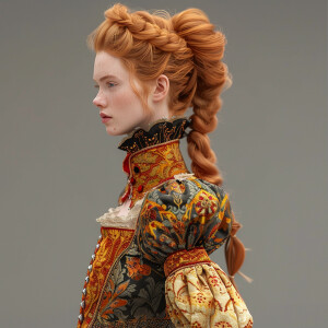 Photorealistic image. Runway walk image. Head to toe look. Itali...
