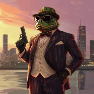 PEPE meme,As Kekius Maximus taking care of business, GTA style