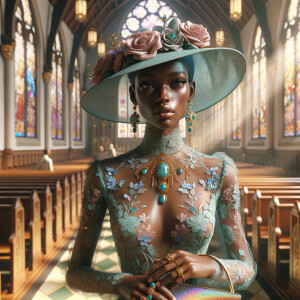 A 3-D realistic digital illustration of an African American woma...