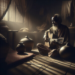 Write a poem inspired by the melancholic whispers of an old man...