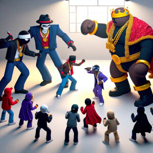 A Recreation of robot chicken with the cartoon stop motion chara...