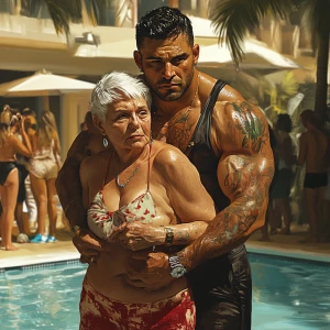 Create a digital artwork in Full HD with a 1:1 aspect ratio, dep...