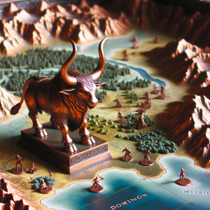 Copper bull and minions kingdom on map