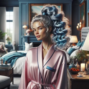 8k hyper-realistic glossy digital painting
of a beautiful caucas...