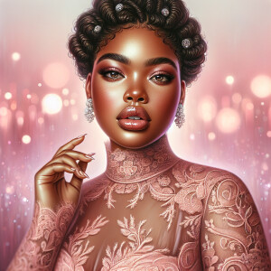 Create a stunning, full-length portrait of a beautiful, regal, l...