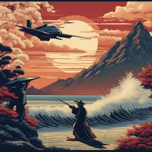 Elon musk fighting with Donal Trump in GTA style art