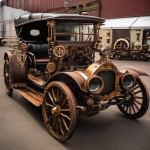 steampunk car