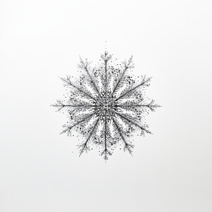 Create an image of a snowflake that sparkles as if covered in gl...