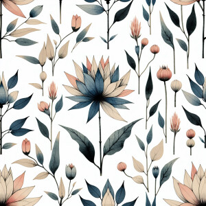 Design a watercolor illustration of a flower that embodies a ble...