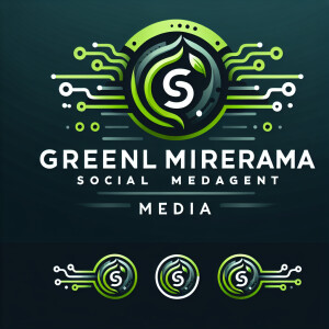 Design a sleek and modern logo for 'GreenStream Media,' a social...