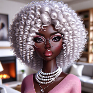 Create a glossy, airbrushed cartoon-style full-body portrait of...