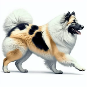 Make khaki dog pictures with black colour and remaining white fu...