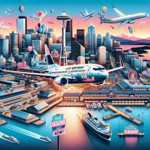 make a commercial jet landing in seattle see some of the city la...