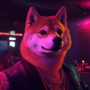 DOGE meme.,at the club with a face like the original doge meme,...