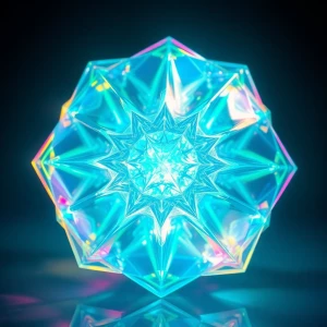 A shimmering specter of an otherworldly artefact, each facet exu...