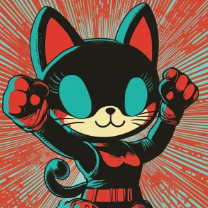 A Retro Halftone Heroics portrayal of female Sanrio character Ch...