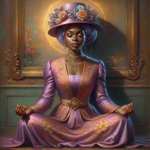 Create an illustration capturing the essence of spirituality and...