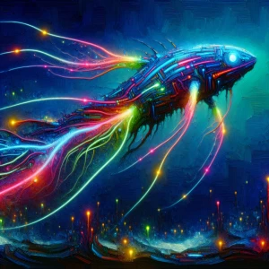 A dazzlingly eccentric plasma prowler, its sleek form emitting v...