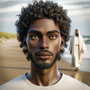 Create a 3-D realistic picture of a beautiful African-American J...