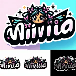 Design a bold and edgy logo with butterflies and the word 'NIVIA...
