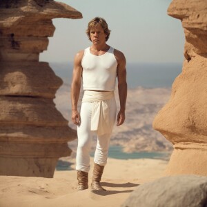Luke Skywalker wearing white briefs ,masterpiece,highly detailed...